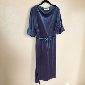 VINTAGE Parade NY Iridiscent Belted Midi Dress